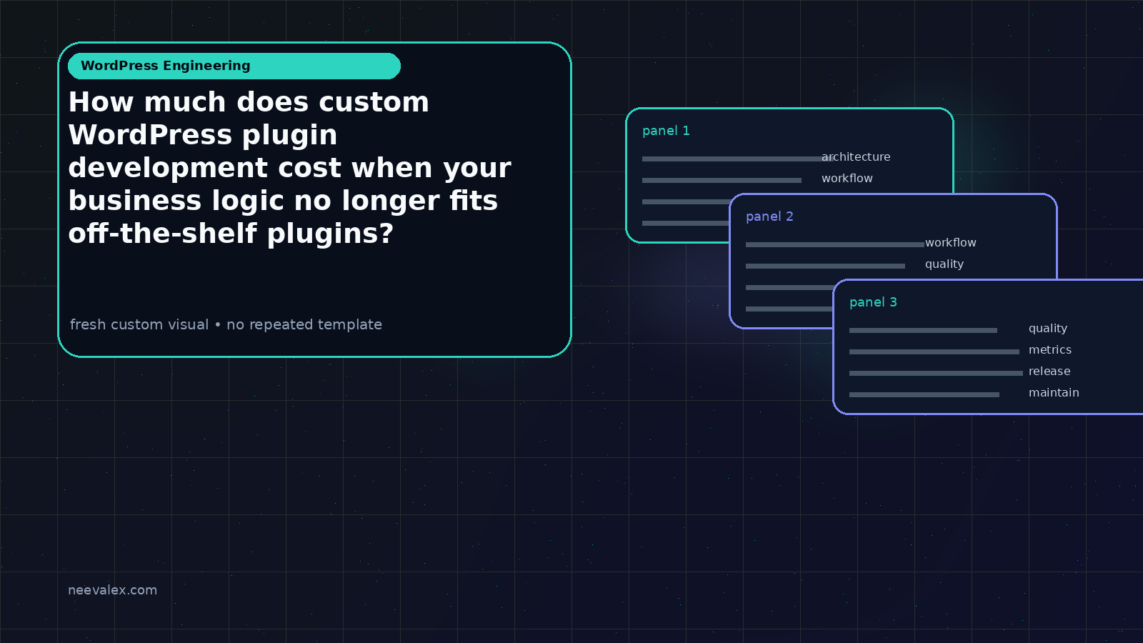 Workflow illustration for How much does custom WordPress plugin development cost when your business logic no longer fits off-the-shelf plugins?
