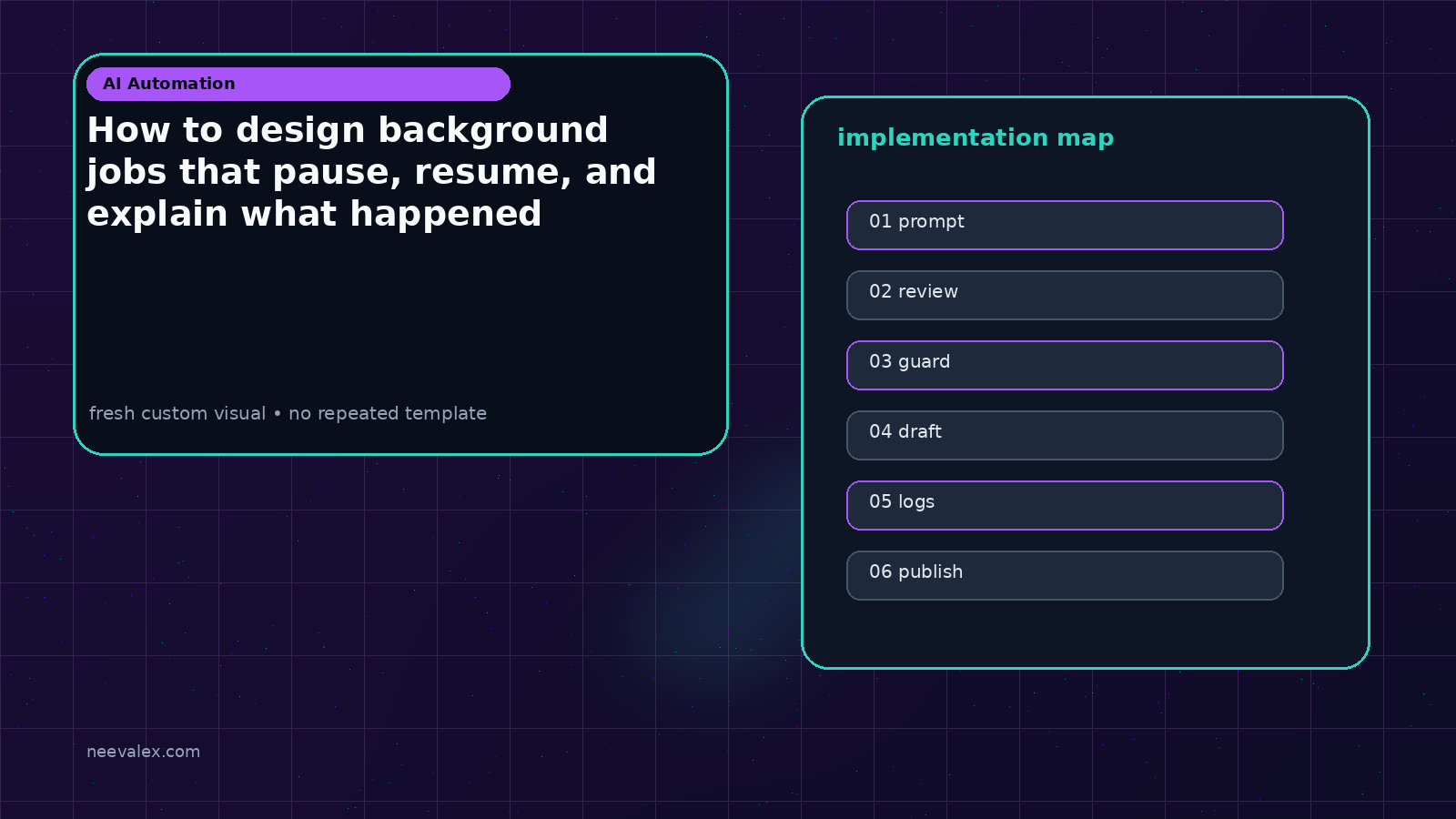 Main article image related to How to design background jobs that pause, resume, and explain what happened