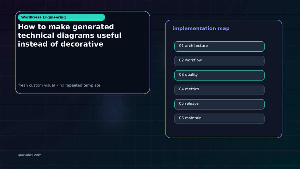 Generated visual related to How to make generated technical diagrams useful instead of decorative