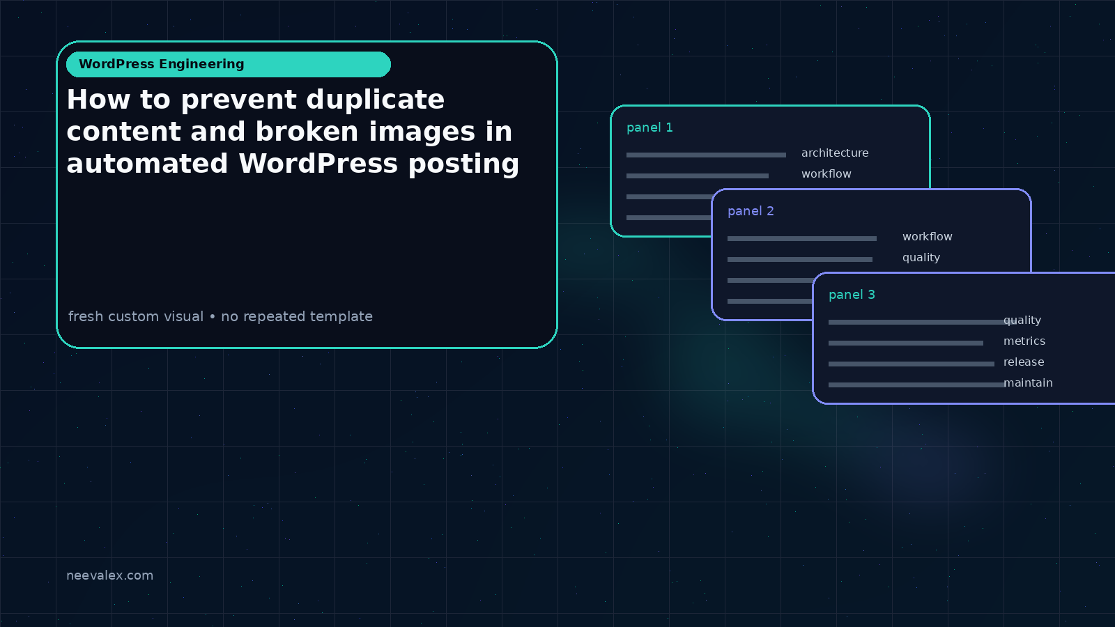 Main article image related to How to prevent duplicate content and broken images in automated WordPress posting