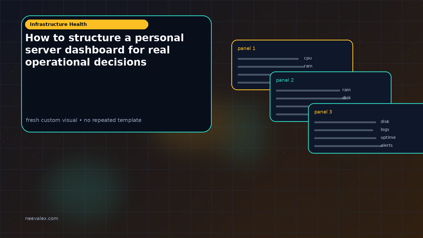 Main article image related to How to structure a personal server dashboard for real operational decisions