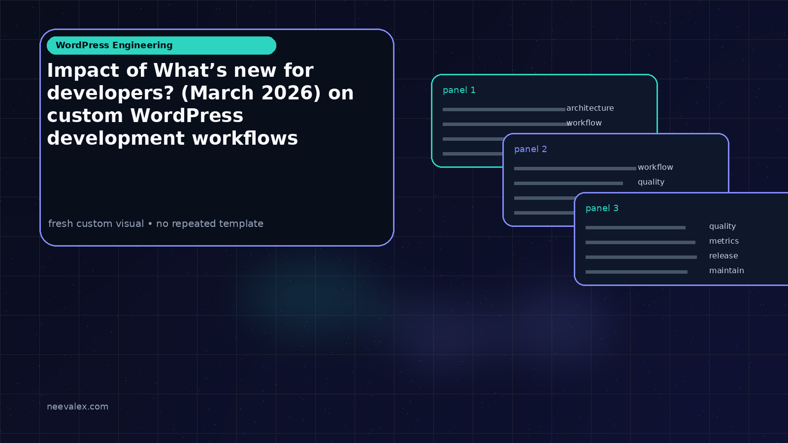 Workflow illustration for Impact of What’s new for developers? (March 2026) on custom WordPress development workflows