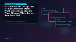 Generated visual related to Marketplace API Outage Drill for WooCommerce Stores: What Should Keep Working When Allegro, ERP, or Delivery Sync Goes Dark