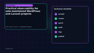 Generated visual related to Practical observability for solo-maintained WordPress and Laravel projects