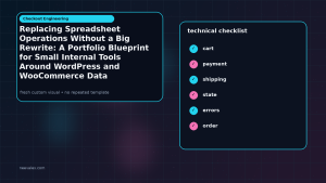 Generated visual related to Replacing Spreadsheet Operations Without a Big Rewrite: A Portfolio Blueprint for Small Internal Tools Around WordPress and WooCommerce Data