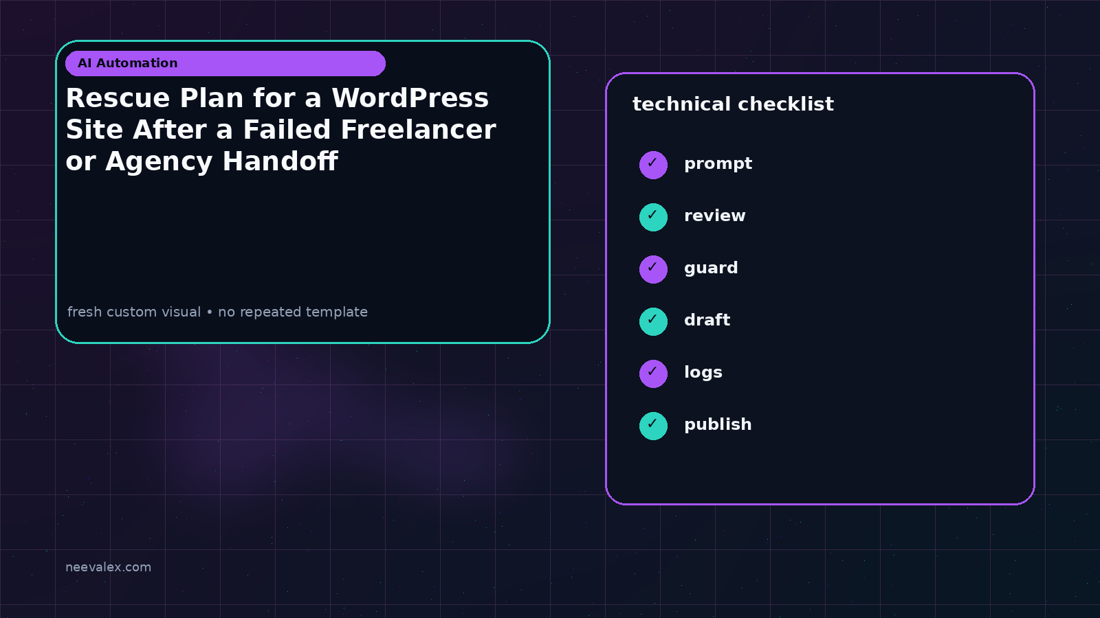 Main article image related to Rescue Plan for a WordPress Site After a Failed Freelancer or Agency Handoff