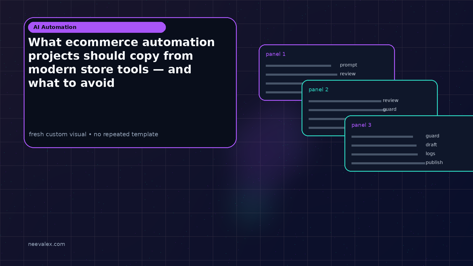 Workflow illustration for What ecommerce automation projects should copy from modern store tools — and what to avoid