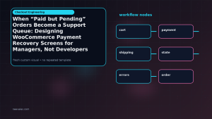 Generated visual related to When “Paid but Pending” Orders Become a Support Queue: Designing WooCommerce Payment Recovery Screens for Managers, Not Developers