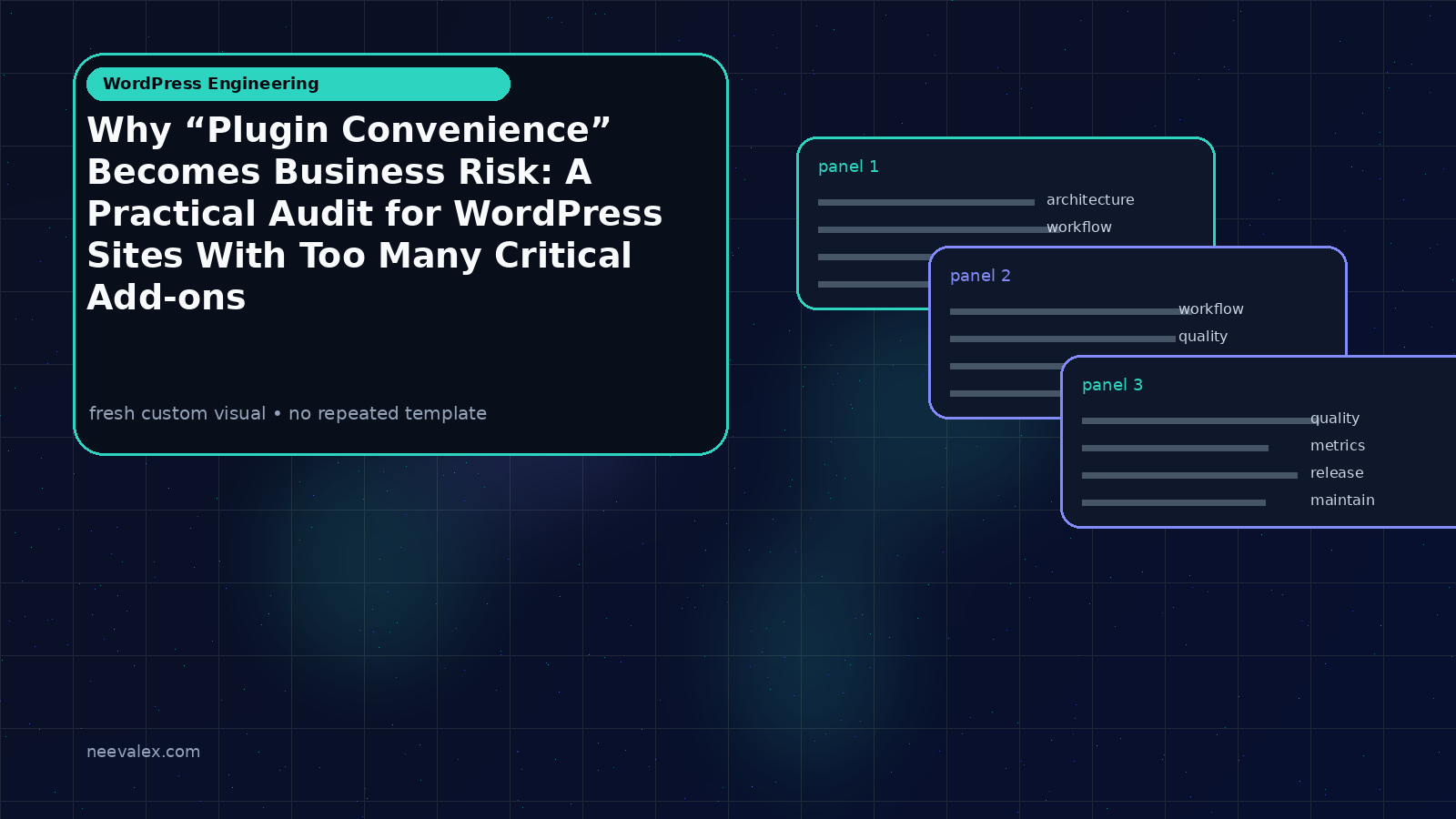 Workflow illustration for Why “Plugin Convenience” Becomes Business Risk: A Practical Audit for WordPress Sites With Too Many Critical Add-ons