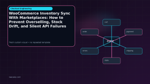 Generated visual related to WooCommerce Inventory Sync With Marketplaces: How to Prevent Overselling, Stock Drift, and Silent API Failures